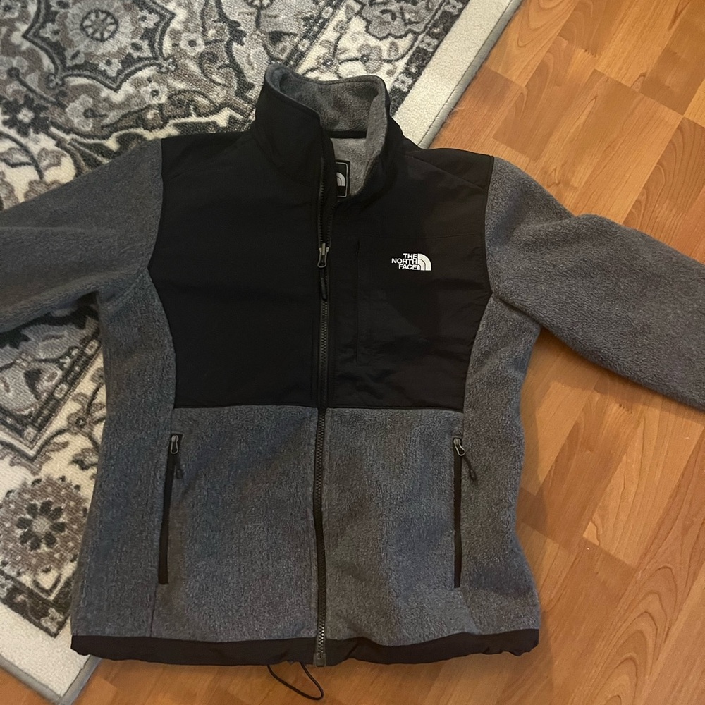 The North Face Black and Gray Fleece Denali Jacket